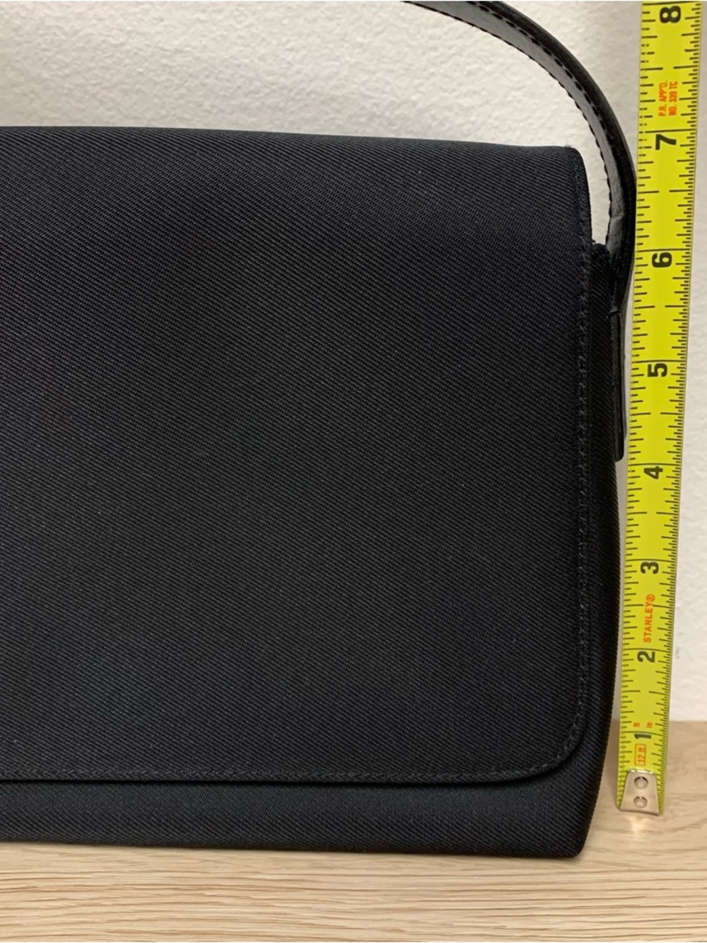 Vintage Coach Mercer Twill Demi Pouch Flap Shoulder Bag Purse Black Fabric Y2K - Picture 13 of 14